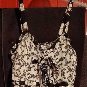 New never worn; black and white strappy sundress
